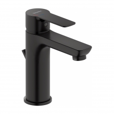 Duravit D-Code Medium Basin Mixer Tap with Pop-Up Waste - Matt Black