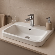 Duravit No.1 Sit-On Countertop Vanity Basin with Overflow 545mm Wide - 1 Tap Hole
