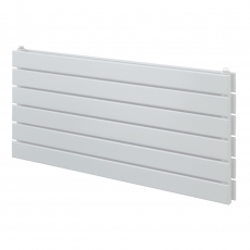 EcoRad Lateral Double Horizontal Radiator 312mm H x 1220mm W (8 Sections) - White