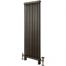 EcoRad Legacy Bare Metal Lacquer 2-Column Radiator 1500mm High x 474mm Wide 10 Sections