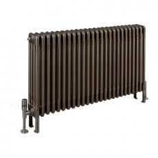 EcoRad Legacy Bare Metal Lacquer 4-Column Radiator 600mm High x 1149mm Wide 25 Sections