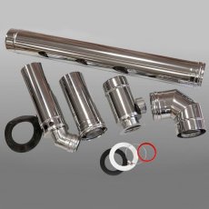 Firebird Stainless Steel Powder Coated 1075mm High Level Flue Kit for 100kW