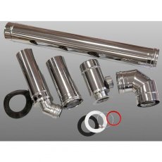 Firebird Stainless Steel Powder Coated 1075mm High Level Flue Kit for 44-58kW