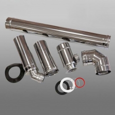 Firebird Stainless Steel Powder Coated 1075mm High Level Flue Kit for 20-35kW
