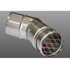 Firebird Terminal Insert with 45 Degree Flue Bend (80mm Diameter)