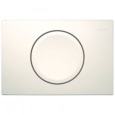 Geberit Delta15 Single Flush Plate - White Alpine
