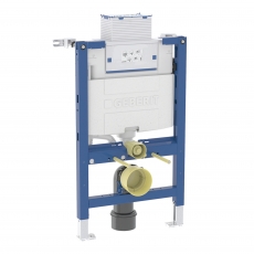 Geberit Duofix 820mm Wall Hung WC Toilet Frame With 120mm Omega Cistern Blue