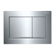 Geberit Omega30 Dual Flush Plate - Gloss/Matt Chrome