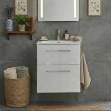 Geberit Selnova 600mm 2-Drawer Wall Hung Vanity Unit