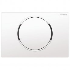 Geberit Sigma10 Single Flush Plate - White/Gloss Chrome