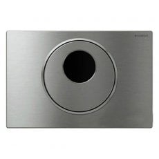 Geberit Sigma10 Battery Operated Dual Flush Plate for Cistern Steel Brushed