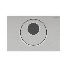 Geberit Sigma10 Battery Operated Dual Flush Plate for Cistern Steel Brushed
