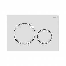 Geberit Sigma20 Dual Flush Plate - Matt White / White