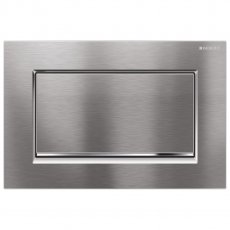 Geberit Sigma30 Single Flush Plate - Brushed/Polished Chrome