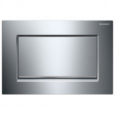 Geberit Sigma30 Single Flush Plate - Polished/Brushed Chrome