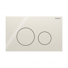 Geberit Sigma40 Round Dual Flush Plate - Sand Grey Glass