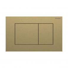 Geberit Sigma40 Square Dual Flush Plate - Brushed Brass