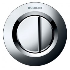 Geberit Type 01 Dual Flush Plate Button for 80mm Concealed Cistern - Gloss Chrome