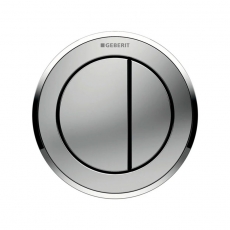 Geberit Type 10 Pneumatic Dual Flush Plate Button for Concealed Cistern - Gloss / Matt Chrome