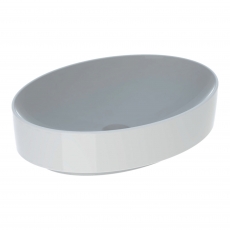 Geberit VariForm Lay-On Oval Countertop Basin 550mm Wide - 0 Tap Hole
