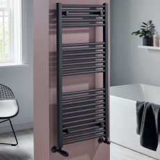 Heatwave Tempo Anthracite Straight Heated Ladder Towel Rail