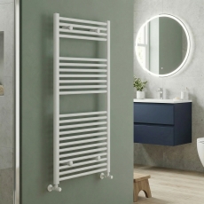 Heatwave Tempo White Straight Heated Ladder Towel Rail