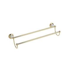 Heritage Clifton Double Towel Bar - Vintage Gold