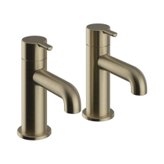 Heritage Dartmouth Bath Taps Pair - Brushed Brass