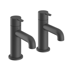Heritage Dartmouth Bath Taps Pair - Matt Black