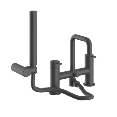 Heritage Dartmouth Bath Shower Mixer Tap - Matt Black