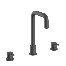 Heritage Dartmouth 3-Hole Basin Mixer Tap - Matt Black