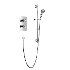 Heritage Dawlish Dual Concealed Mixer Shower with Shower Kit - Chrome