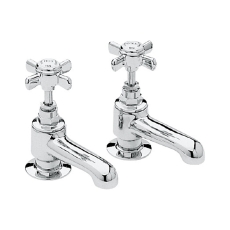 Heritage Dawlish Bath Taps Pair - Chrome