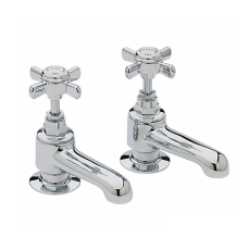 Heritage Dawlish Bath Taps Pair - Chrome
