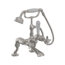 Heritage Dawlish Bath Shower Mixer Tap - Brushed Nickel