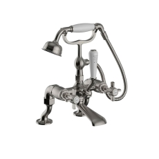 Heritage Dawlish Bath Shower Mixer Tap - Brushed Nickel
