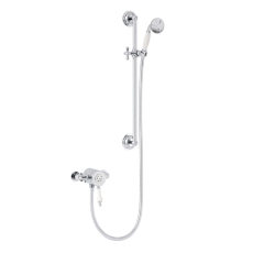 Heritage Glastonbury Exposed Mixer Shower with Shower Kit - Chrome