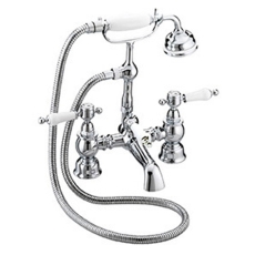 Heritage Glastonbury Bath Shower Mixer Tap - Chrome