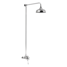 Heritage Hartlebury Exposed Mixer Shower with  Premium Fixed Riser Kit - Chrome