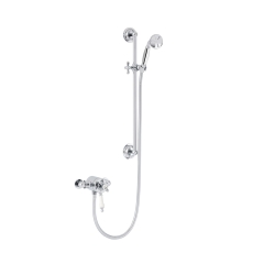 Heritage Hartlebury Exposed Mixer Shower with Shower Kit - Chrome