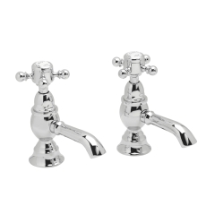 Heritage Hartlebury Basin Taps Pair - Chrome