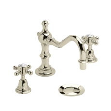 Heritage Hartlebury 3-Hole Swivel Spout Basin Mixer Tap with Pop Up Waste - Vintage Gold