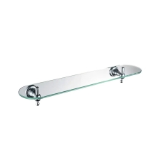 Heritage Holborn Single Glass Shelf - Chrome