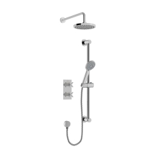 Heritage Salcombe Dual Concealed Mixer Shower with Shower Kit + Fixed Head - Chrome