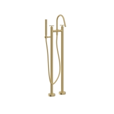 Heritage Salcombe Freestanding Bath Shower Mixer Tap - Brushed Brass