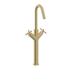 Heritage Salcombe Tall Basin Mixer Tap - Brushed Brass