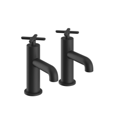 Heritage Salcombe Bath Taps Pair - Matt Black