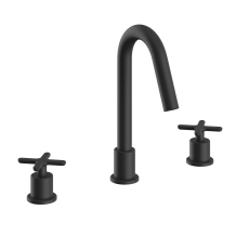 Heritage Salcombe 3-Hole Basin Mixer Tap - Matt Black