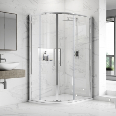 Hudson Reed Apex Offset Quadrant Shower Enclosure with Tray - 8mm Glass