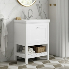 Hudson Reed Bexley 500mm Floor Standing Vanity Unit with Fireclay Basin